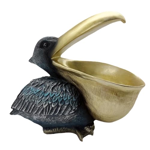 Jomewory Dekorative Schlüsselschale | Bunte Kreative Vogelstatue Figur Ornament | Candy Bowl Harzstatue, Für Eingangsbereiche, Schlafzimmer, Häuser, Flure und Wohnzimmer von Jomewory