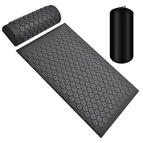 Jomewory Entlastungsmassagematte, Massagematte und Kissen Set zur Muskelentspannung, Oxford Taschen Massagekissen, Einfach zu Verwendendes, 68x42x2cm von Jomewory