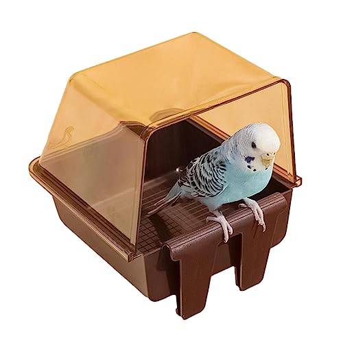 Jomewory Sittich Vogelbad, Vogelbadewanne, Pool, Papagei, Badewanne, Duschbox, Dicke Sittich Badewannen Für Kleine Vögel, Papageien, Wellensittiche, 13 x 13 x 12,8cm von Jomewory