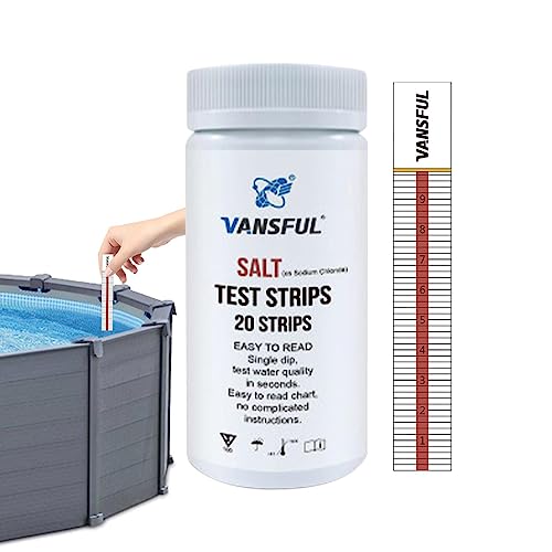 Salzteststreifen für Schwimmbad – Papier zur Erkennung von Salzwasser im Pool – Zubehör zum Testen von Wasser mit hoher Präzision, Papierstreifen zur Erkennung von Salzwasser für Whirlpools von Jomewory