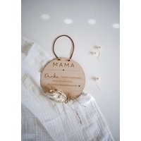 Muttertagsgeschenk Aus Holz | Holzscheibe Mit Trockenblumen Geschenk Zum Muttertag Mama Oma Mitbringsel Danke Rund von JomihUnique