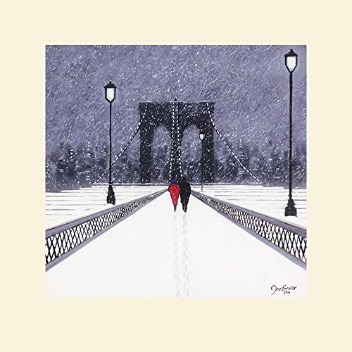 Jon Barker 'Nächtliche Spaziergang über Die Brooklyn Bridge - New York' montiert Drucken, 40 x 40 cm Jon Barker 'Nächtliche Spaziergang über Die Brooklyn Bridge - New York' montiert Drucken, 40 x 40 cm von Jon Barker