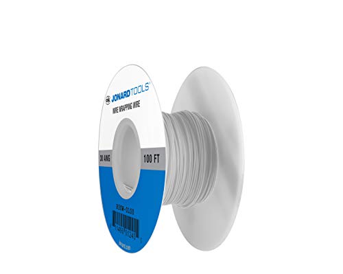 Jonard Tools R30W-0100 Weiße isolierte Kynar-Kupferdrahtrolle, 30 AWG, 100 Fuß Länge Jonard Tools R30W-0100 Weiße isolierte Kynar-Kupferdrahtrolle, 30 AWG, 100 Fuß Länge von Jonard Tools