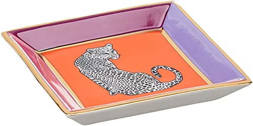 Jonathan Adler Safari Tablett quadratisch, Porzellan, Mehrfarbig, One Size von Jonathan Adler