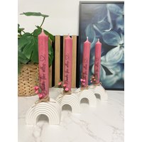 Geschenkset/Raysin Kerzenständer/ Regenbogen -Form Kerze Danke Für Alles von JoneliHandmade