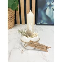 Geschenkset Zu Ostern/Ostergruß Raysin Eierschale Mit Kerze Dekoriert von JoneliHandmade