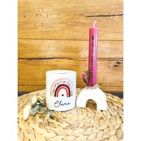 Geschenkset Zur Taufe Personalisiert/Spardose Und Taufkerze Raysin Regenbogen von JoneliHandmade