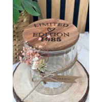 Limited Edition/Geburtstagsgeschenk Runder Geburtstag Keksdose Vorratsglas Limited Edition/Geburtstagsgeschenk Runder Geburtstag Keksdose Vorratsglas von JoneliHandmade