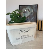 Personalisierte Aufbewahrungskörbe Für Den Wickeltisch Oder Das Kinderzimmer Mit Wunschaufdruck von JoneliHandmade