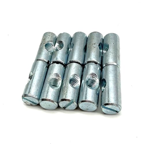 Kreuzdübel-Fassmuttern, M6 x 25 mm, Möbelbefestigungsmuttern für Kinderbetten und Stühle, Mittelgewindemutter, flach verpackt, 10 Stück Kreuzdübel-Fassmuttern, M6 x 25 mm, Möbelbefestigungsmuttern für Kinderbetten und Stühle, Mittelgewindemutter, flach verpackt, 10 Stück von Jones DIY