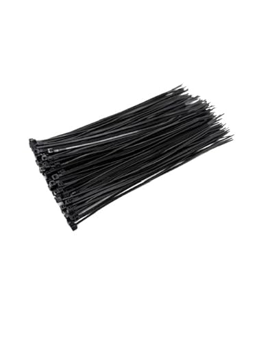 Premium-Kabelbinder (schwarz, 150 mm x 3,6 mm), selbstsichernde Nylon-Kabelbinder für Drahtmanagement, langlebig und UV-beständig, ideal für Zuhause, Büro, Industrie und Garten, 100 Stück von Jones DIY