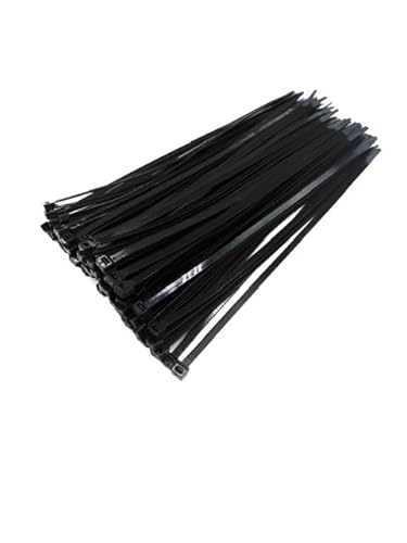 Premium-Kabelbinder (schwarz, 762 mm x 9 mm), selbstsichernde Nylon-Kabelbinder für Drahtmanagement, langlebig und UV-beständig, ideal für Zuhause, Büro, Industrie und Garten, 100 Stück von Jones DIY