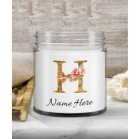 Personalisierte Initiale "H" Monogramm Kerze| Kerze Für Mama, Schwester Bestie, Brautjungfer| Duftkerze Geschenk| Personalisierter von JonesWorldOrder