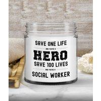 Rettet Ein Leben Held Sozialarbeiter Kerze| Einzigartiges Geschenk Für Bsw, Msw von JonesWorldOrder