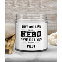 Rettet Ein Leben Hero Pilot Kerze| Einzigartiges Geschenk Für Piloten| Airline Kerze von JonesWorldOrder