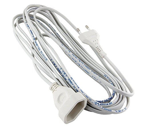 Verlängerungskabel Verlängerung 1-fach Strom-Kabel Euro-Stecker (1,5 Meter 1-Fach, Weiss) von Jonex