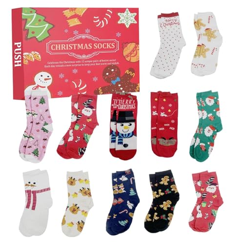Adventscountdown Zu Weihnachten,24 Tage Countdown Kalender - Socken Set Geschenkefüller für Familienaktivität Erwachsene Jugendliche Festparty Zuhause Schule Unterricht Adventscountdown Zu Weihnachten,24 Tage Countdown Kalender - Socken Set Geschenkefüller für Familienaktivität Erwachsene Jugendliche Festparty Zuhause Schule Unterricht von Jongyumo