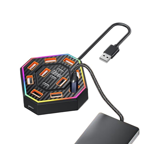 Für Laptops,13-Fach USB - Elektronik Zubehör RGB Design Für Wohnung Heimschule Studentenwohnheim Für Laptops,13-Fach USB - Elektronik Zubehör RGB Design Für Wohnung Heimschule Studentenwohnheim von Jongyumo