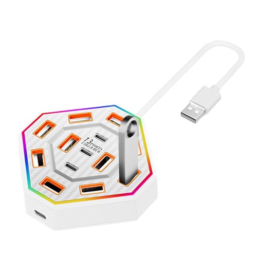 Für Laptops - 13-Fach USB,Elektronik Zubehör RGB Design Für Wohnung Heimschule Studentenwohnheim von Jongyumo