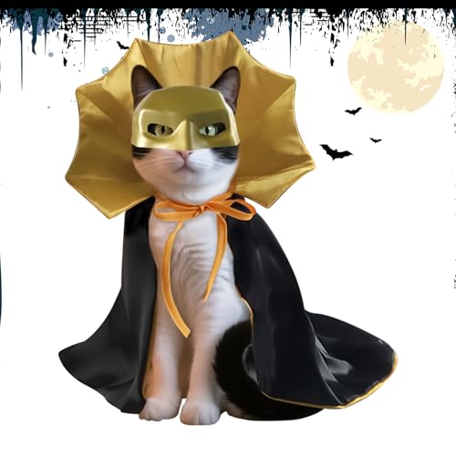 Halloween Katzenkostüm,Halloween Party Haustier Kostüm Cosplay | Atmungsaktives Design Katzenzubehör Für Aktivitäten Geburtstag Feiertag Ausflug Spielzeug Halloween Katzenkostüm,Halloween Party Haustier Kostüm Cosplay | Atmungsaktives Design Katzenzubehör Für Aktivitäten Geburtstag Feiertag Ausflug Spielzeug von Jongyumo