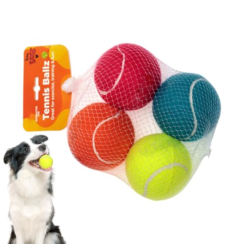 Jongyumo Quietschende Hundebälle, 4X Kauspielzeug Hundespielzeug Unzerstörbar, Bouncy Fetch Bälle Spielzeug für Kleine und Mittelgroße Hunde Interaktives Kauen mit Sound Jongyumo Quietschende Hundebälle, 4X Kauspielzeug Hundespielzeug Unzerstörbar, Bouncy Fetch Bälle Spielzeug für Kleine und Mittelgroße Hunde Interaktives Kauen mit Sound von Jongyumo