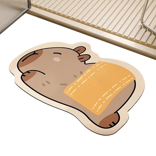 Jongyumo rutschfeste Badematte | Capybara Design Niedliche Badezimmermatte - Bodenauflagen Für Dusche Und Toilette Außenbereich Hotel Spa Senioren Kinder Gäste WC von Jongyumo