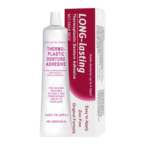 Thermoplastischer Zahnprothesenkleber, Soft Pliable Zahnprothesen Haftgel, Langlebiger Zahnprothesenkleber, Bequemer Haftkleber für Prothesen for Refitting and Tightening Dentures von Jongyumo
