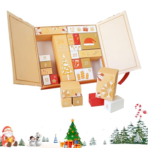 Weihnachts Countdown Leere Boxen - 24 Tägige Leere Adventskalender Box zum Befüllen,Winterfest Faltbehälter Verschiedene Formen Für Schokolade Nougat Süßigkeiten Kleine Geschenke,für Schmuck Schokolad Weihnachts Countdown Leere Boxen - 24 Tägige Leere Adventskalender Box zum Befüllen,Winterfest Faltbehälter Verschiedene Formen Für Schokolade Nougat Süßigkeiten Kleine Geschenke,für Schmuck Schokolad von Jongyumo