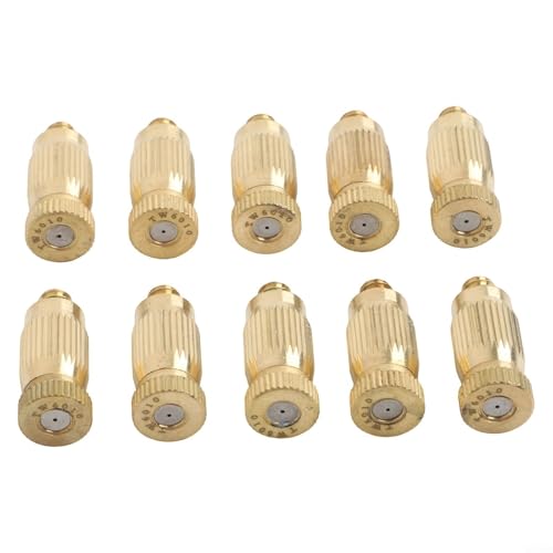 10 x Messing-Sprühdüsen, perfekt für Gärten, Gewächshäuser und Terrassen (0,6 mm) von Jonikuper