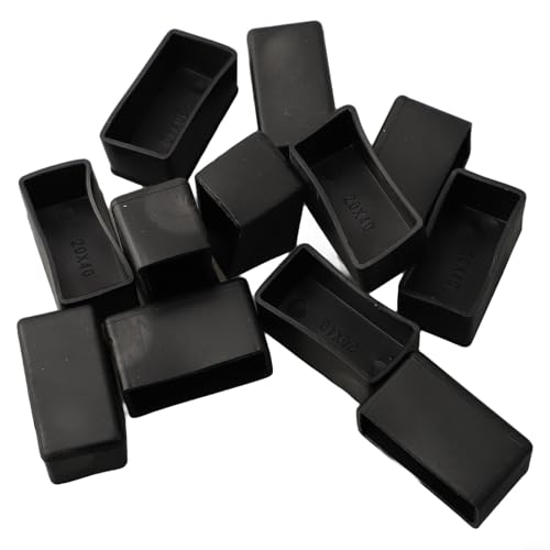 12-teiliges Set Stuhlbeinkappen, Gummifüße, Protektoren für Möbel, Tischdecken, Socken, um Kratzer zu vermeiden und Lärm auf Holzböden zu reduzieren, PVC-Material (20 x 40 mm) von Jonikuper