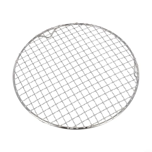 27 cm runder Grillrost aus Edelstahl, perfektes Grillzubehör für Holzkohle- und Gasgrills (D25cm) von Jonikuper