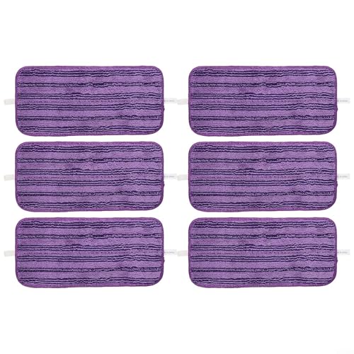 46 Stück Mikrofaser-Wischmopp-Pads, kompatibel mit Nassstrahl, wiederverwendbar und leicht zu reinigen (6 Stück) von Jonikuper