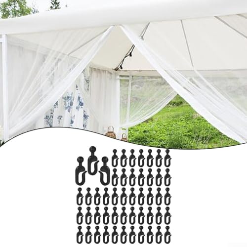50 Kunststoffhaken für Pavillon-Vorhänge, unsichtbare Schiene für einen polierten Look 50 Kunststoffhaken für Pavillon-Vorhänge, unsichtbare Schiene für einen polierten Look von Jonikuper