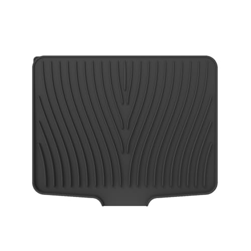 Abtropfmatte aus Silikon für Geschirr und Pfannen, praktische Lösung (schwarz) von Jonikuper