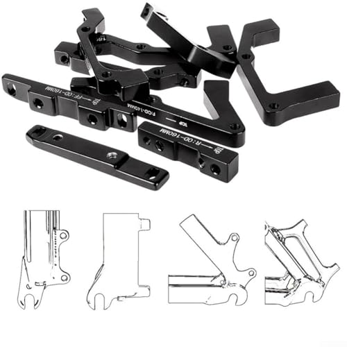Aluminium-Scheibenbremssattel-Adapter für mehrere Größen Kompatibilität 140 160 180 203 mm (R203) von Jonikuper