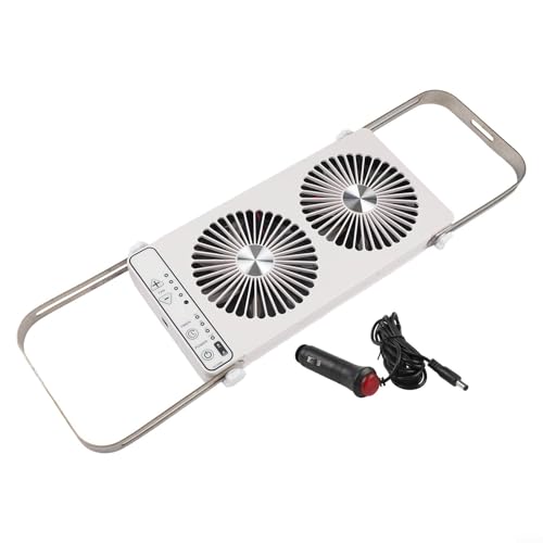 Doppelreihiger Wohnmobil-Dachfensterventilator mit 12 V DC-Kabel, erweiterbares Design, 37,5–58,9 cm, Belüftungssystem für Wohnmobil, Wohnmobil (weiß) von Jonikuper