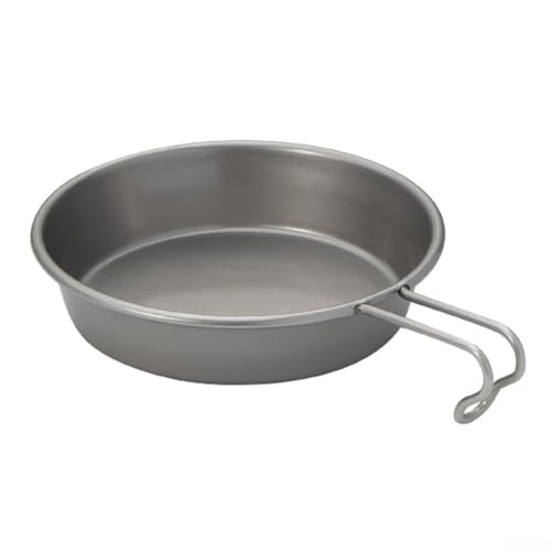 Edelstahl-Teller für den Außenbereich mit komfortablem Griff für einfache Handhabung bei Picknicks und Camping, 280 ml (grau) von Jonikuper
