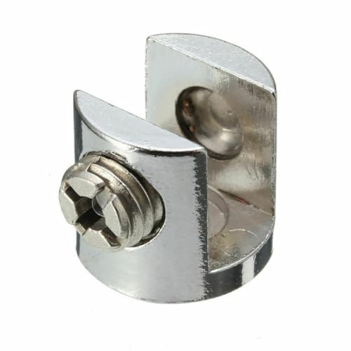 Glasregalstütz-Clips mit poliertem Chrom, für Bad und Büro, 8–10 mm, 10 Stück Glasregalstütz-Clips mit poliertem Chrom, für Bad und Büro, 8–10 mm, 10 Stück von Jonikuper