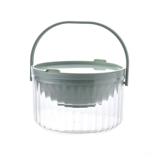 Jonikuper Dip Chiller Bowl Ice Base Dip Bowl Cold Food Server Container Double Layer Salat Fruit Storage Bowl Party Dining Tableware Temperature Control 18X18x7cm(Green) von Jonikuper