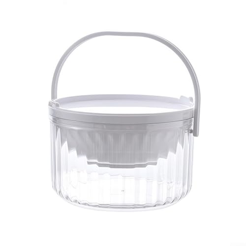 Jonikuper Dip Chiller Bowl Ice Base Dip Bowl Cold Food Server Container Double Layer Salat Fruit Storage Bowl Party Dining Tableware Temperature Control 18X18x7cm(White) von Jonikuper