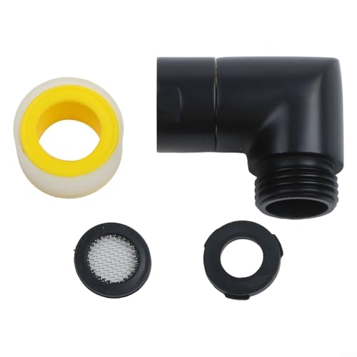Jonikuper Duschkopf Ellenbogen Adapter, Schwarz Badezimmer Duschkopf Ellenbogen G1/2 Innengewinde Anschluss 90 Grad Wandhalterung Messing Adapter für Handbrause Installation Jonikuper Duschkopf Ellenbogen Adapter, Schwarz Badezimmer Duschkopf Ellenbogen G1/2 Innengewinde Anschluss 90 Grad Wandhalterung Messing Adapter für Handbrause Installation von Jonikuper