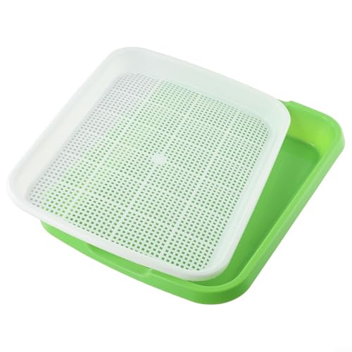 Jonikuper Keimschale Microgreens Sprouting System Microgreens Tablett/Prouting Tray für Anbau von Mungbohnen, Alfalfa, Gras von Jonikuper