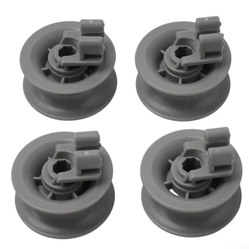 Jonikuper Korbrollen für Geschirrspüler, kompatibel mit Siemens 611666 Oberkorbrollen, Ersatzteile, grau, 31 x 14 mm, 4 Stück von Jonikuper