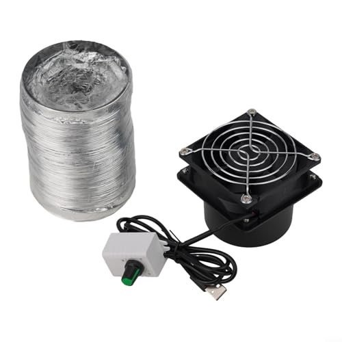 Jonikuper Leistungsstarker Lötzauchabsauger, USB-Lötabsaugung, Ventilator, Rauchabsorber mit einstellbarer Geschwindigkeit, Kanalrohr für Werkstatt, Elektronik, DIY-Projekte (Lüfter plus 3 m Rohr) von Jonikuper