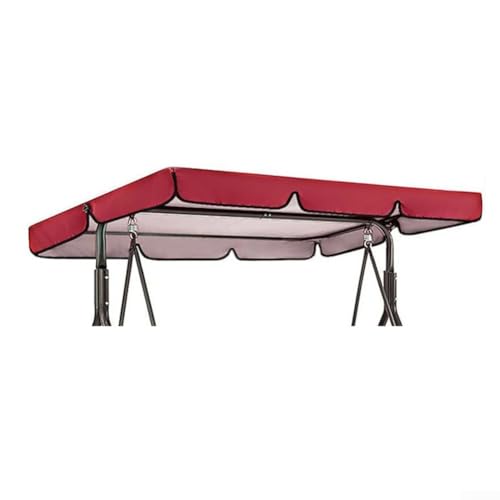 Jonikuper Outdoor Swing Chair Canopy Cover Waterproof Dustproof 190T Oxford Cloth Garden Furniture Protector With Scalloped Edge Reinforced Corner Pockets For Patio Courtyard Lawn(Red 195 x125x15cm) von Jonikuper