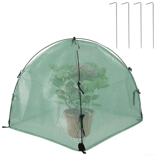 Jonikuper Pflanzenabdeckung, tragbare Pflanzenschutzabdeckung, Outdoor-Pflanzenschutz mit Bodennägeln für Winterkälte, für Garten, Balkon, 60 x 60 x 60 cm (B) von Jonikuper
