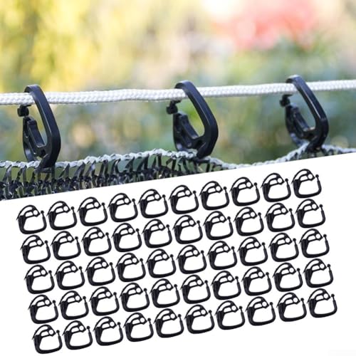 Kunststoff für Schatten-Clips, 50 Stück zur sicheren Befestigung für Schattennetze in Gewächshäusern und Gärten von Jonikuper