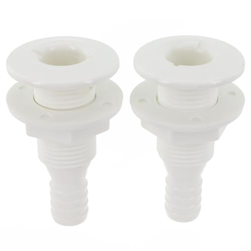 Marine Drainage Outlet 2 Stück durch Rumpf Skin Fittings für 19 mm Schlauch geeignet für Bilgepumpe und Bootsablauf von Jonikuper