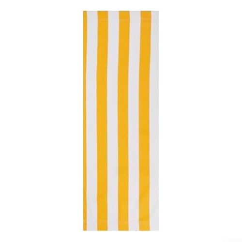 Outdoor Strandkorb Abdeckung Garten Sonnenliege Abdeckung Ersatz Polyester Stoff für Strandkorb Deckmöbel Doppelseitig Gelb Weiß Wasserdicht (1 Stück) von Jonikuper