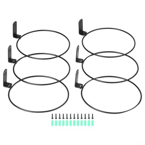 Pflanzenaufhänger Wandhalterungen Metall Pflanzenhalter Wandhalterung Ringe mit 90 Grad klappbarem Design Indoor Outdoor Heavy Duty Eisenhalterung für Gartendekoration (20,3 cm) von Jonikuper